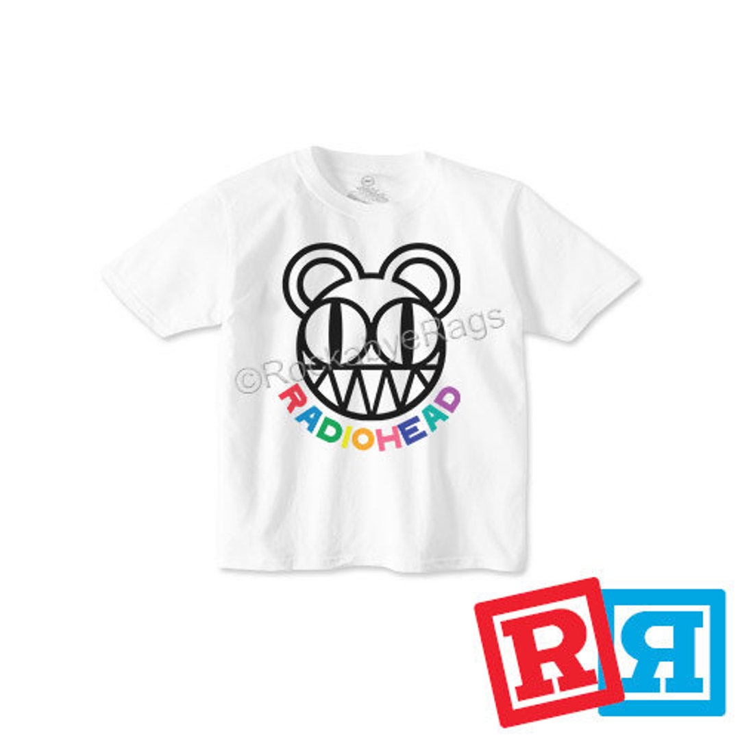 Radiohead Kid A T-shirt Cotton Crew Top Toddler White Short