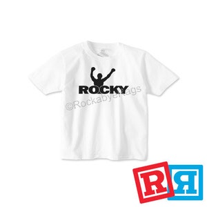 Rocky Balboa Boxing T-Shirt Cotton Crew Top Toddler White Short Sleeve