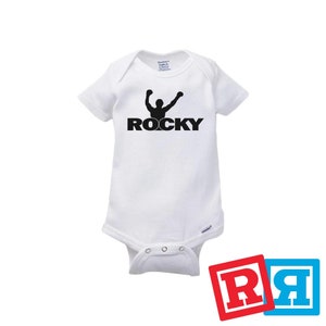Rocky Balboa Gerber Baby Onesie® Cotton Unisex White Short Sleeve