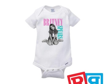 Britney Spears Gerber Baby Onesie® Cotton Unisex White Short Sleeve