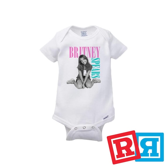 Britney Spears Gerber Baby Onesie® Cotton Unisex White Short Sleeve