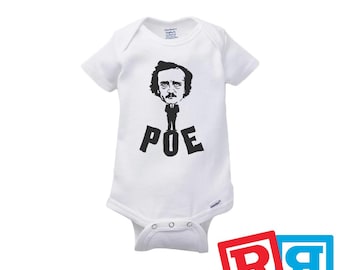 Edgar Allan Poe Gerber Baby Onesie® Cotton Unisex White Short Sleeve