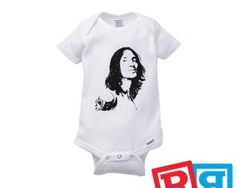 Red Hot Chili Peppers John Frusciante Gerber Baby Onesie® Cotton Unisex White Short Sleeve