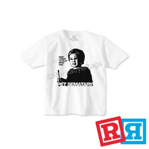 Pet Sematary Gage T-Shirt Cotton Crew Top Toddler White Short Sleeve