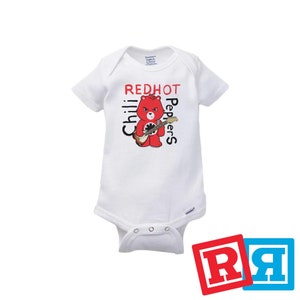 Red Hot Chili Peppers John Frusciante Care Bear Gerber Baby Onesie® Cotton Unisex White Short Sleeve
