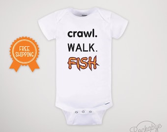 Fishing Baby Onesie® - Cute Fishing Baby Onesie® - Summer Fishing Bodysuit - Fishing Onesie® - Fishing Bodysuit