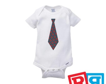 Phish Necktie Gerber Baby Onesie® Cotton Unisex White Short Sleeve