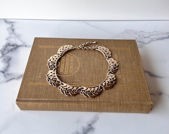 Vintage Gold Collar Necklace, Monet Jewelry