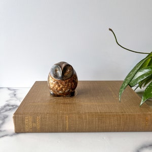 MCM Owl Figurine, Round Little Owl Figure, Free Shipping