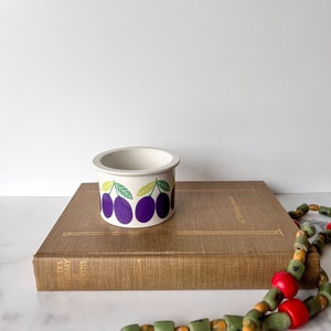 Vintage Arabia Pomona Plum Jam Jar, No Lid 1960s Scandinavian Collectible, Free Shipping.