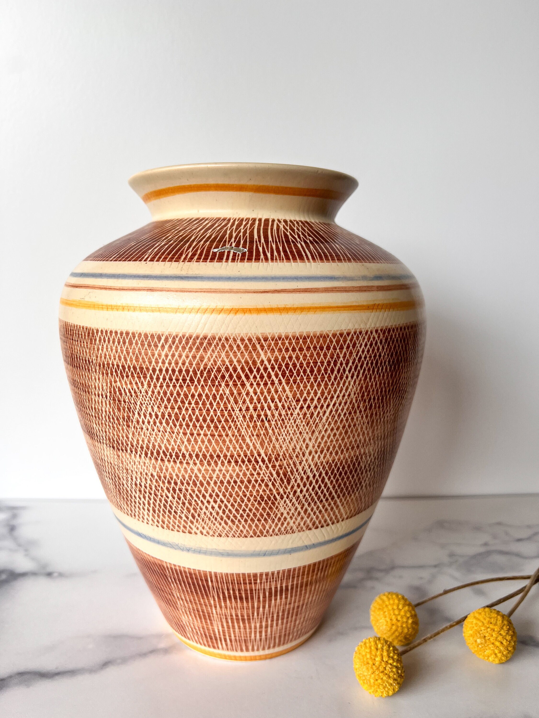 Large Fat Lava Era West Germany Vase Ubelacker Keramik 449