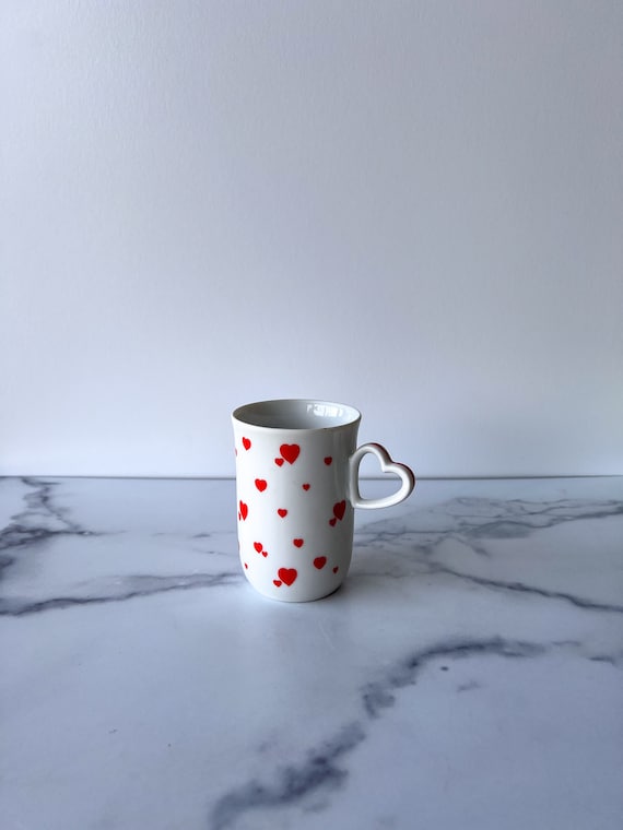 Vintage Lefton China Heart Mug With Heart Handle - Etsy
