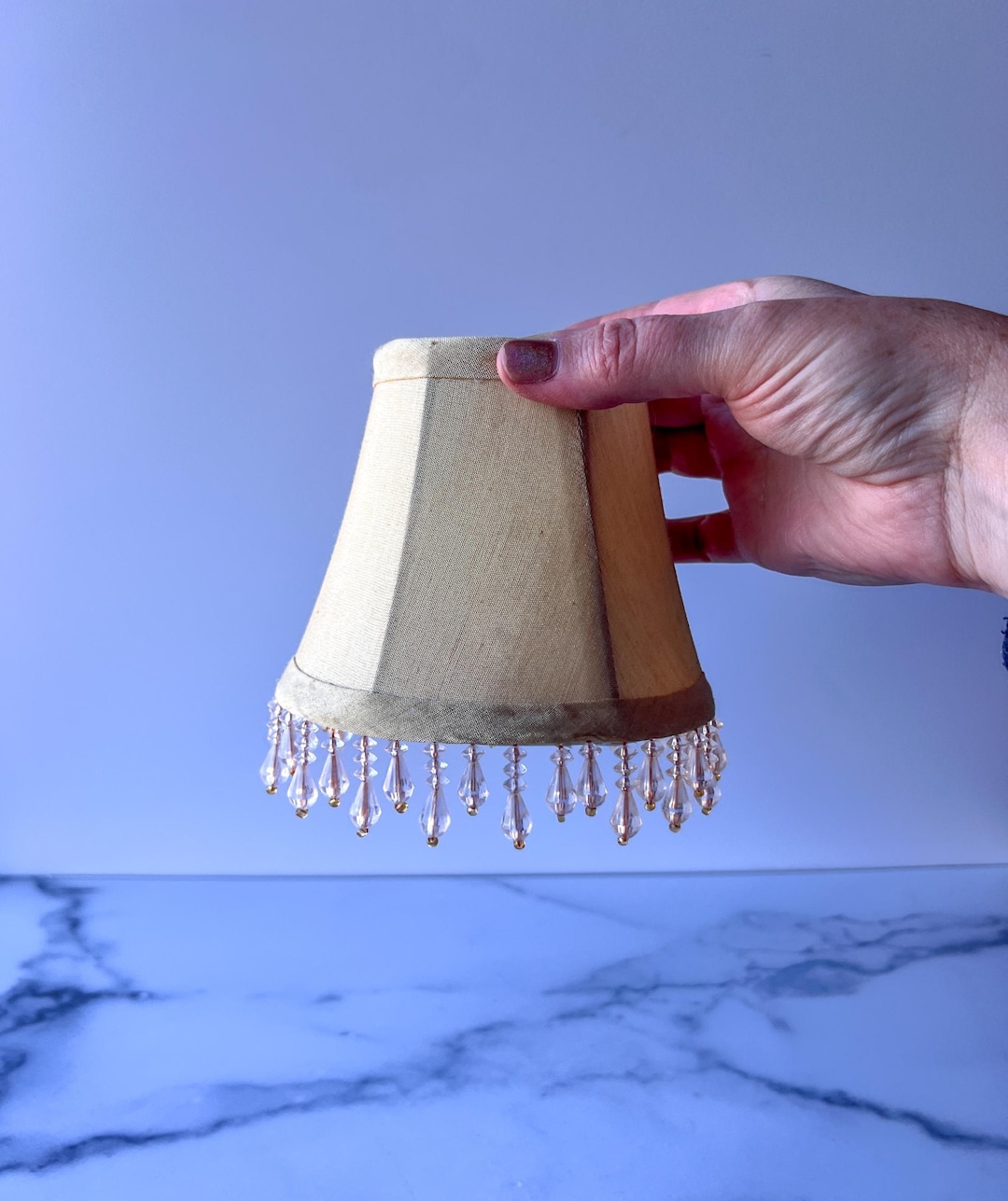 clip-on-beaded-chandelier-shade-small-beaded-lampshade-etsy