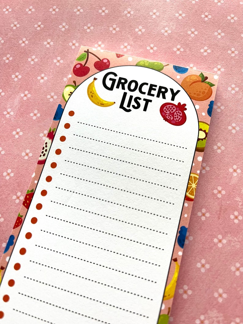 3 X 8 Grocery List Etsy