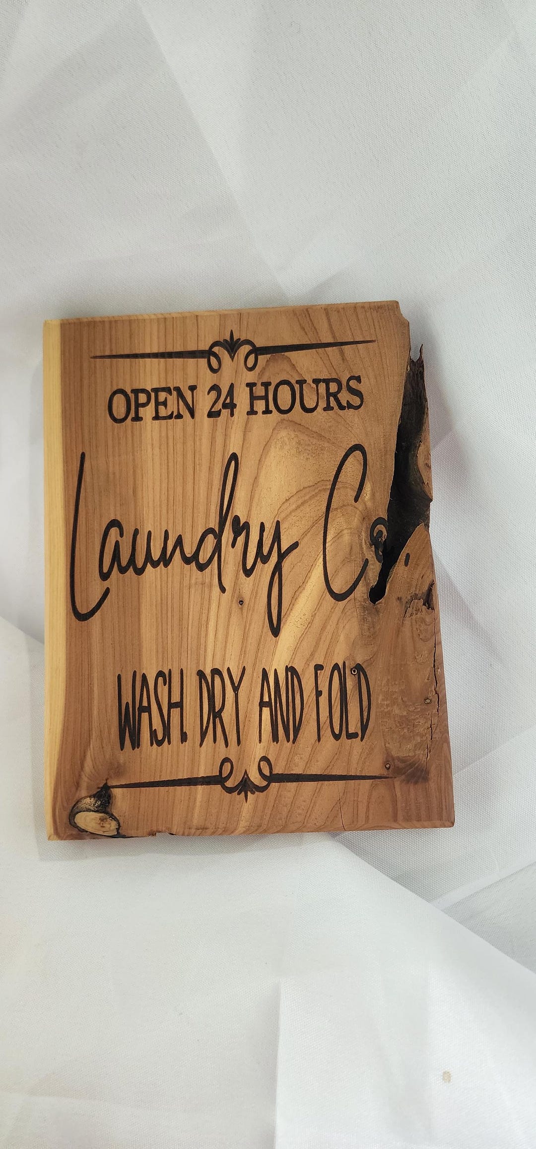 Rustic Laundry Room Sign: Engraved Cedar Wood Farmhouse Decor - Etsy