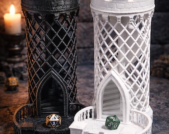 Gothic Castle Dice Tower & Tray | 3D Printed DnD Dice Roller