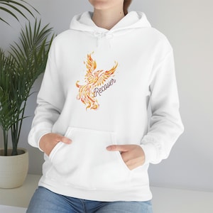 Phoenix Red Sober AF NA cloths Recovery Unisex Heavy Blend Hooded Sweatshirt