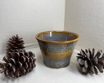 Handmade wheel thrown ceramic indoor planter pot