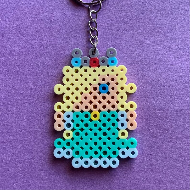 Super Mario Princesses Perler Bead Keychains Etsy