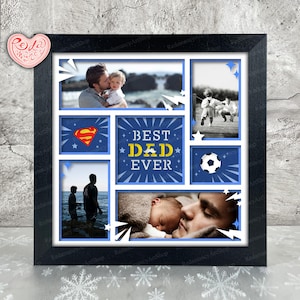 Beste vader ooit Shadow Box SVG, Svg voor Cricut-projecten, 3D gelaagde SVG, Vaderdag 3D Shadow Box Svg, papier gesneden lichtbak