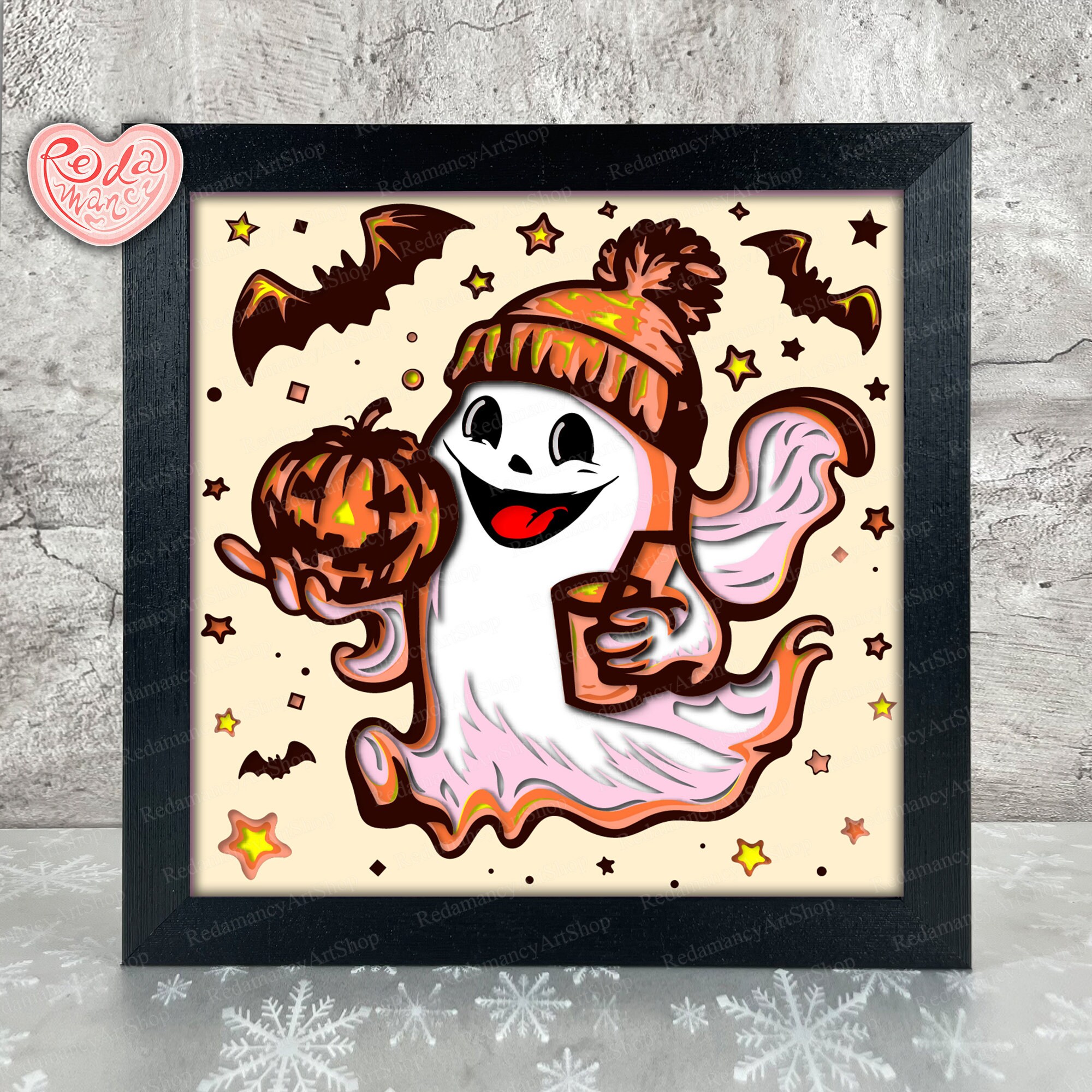 Boo Shadow Box SVG, Svg for Cricut Projects, 3D Layered SVG, Spooky Boo ...