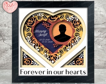 Personalized Memorial Day Shadow Box SVG , Svg For Cricut Projects, 3D Layered SVG, Memorial 3D Shadow Box Svg, Paper Cut Light Box