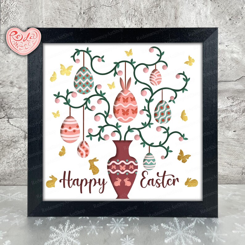 Easter Shadow Box SVG, Svg for Cricut Projects, 3D Layered SVG, Easter ...