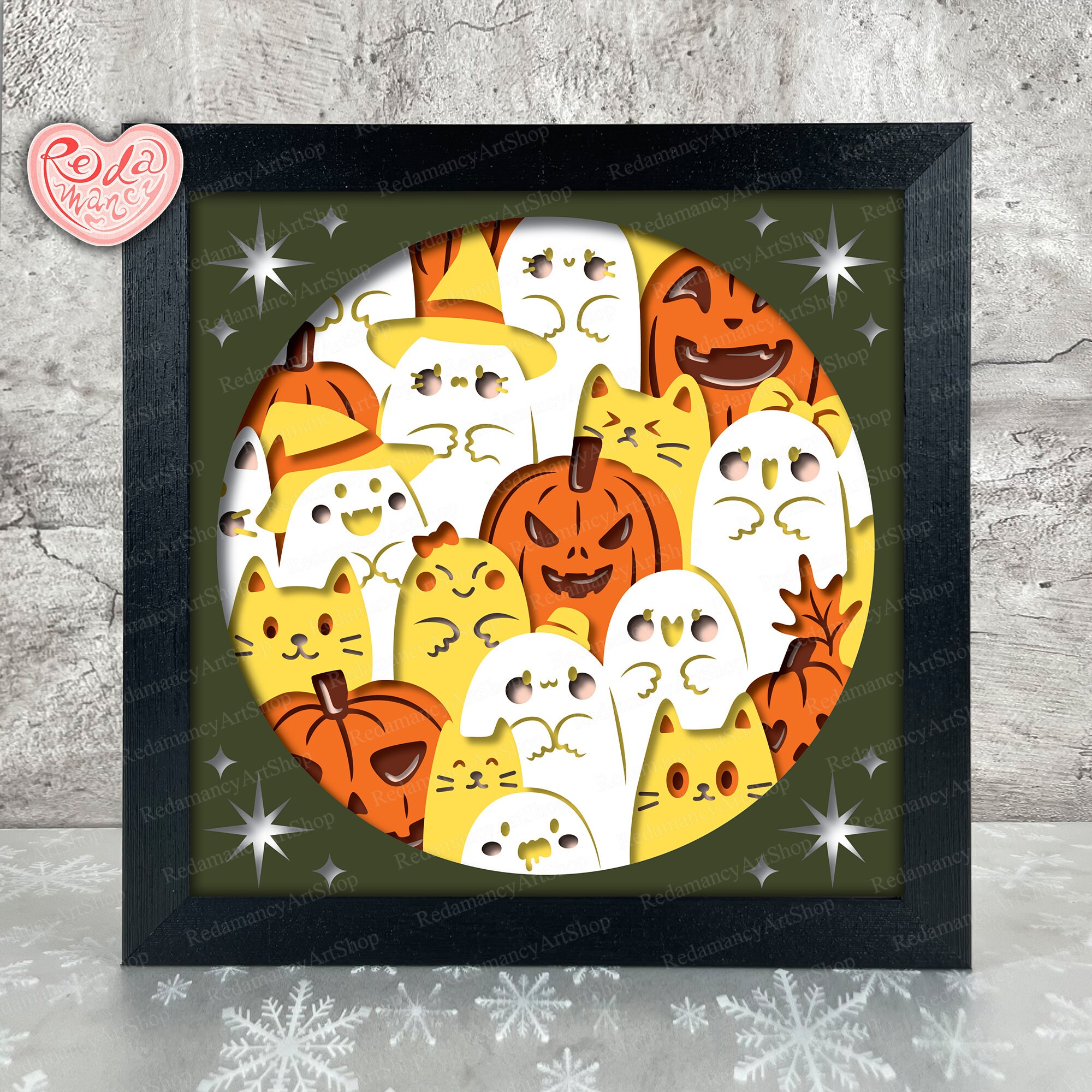 Boo Shadow Box SVG, Svg for Cricut Projects, 3D Layered SVG, Boo ...