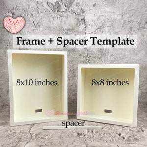 Shadow Box Frame SVG per progetti Cricut, cornice quadrata svg, cornice rettangolare svg, modello distanziatore cartoncino svg, file digitale fai da te