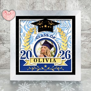 Graduation Shadow Box SVG , Svg For Cricut Projects, 3D Layered SVG, Graduation Gifts 3D Shadow Box Svg, Paper Cut Light Box 2