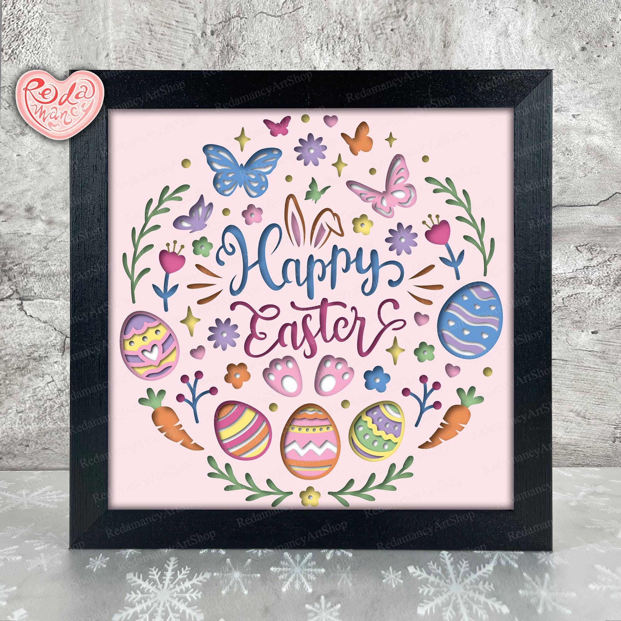 Easter Shadow Box SVG, Svg for Cricut Projects, 3D Layered SVG, Easter ...