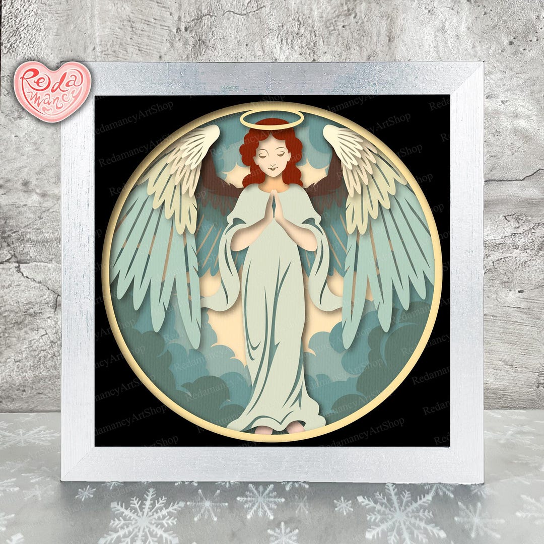 Angel Shadow Box SVG, Svg for Cricut Projects, 3D Layered SVG ...