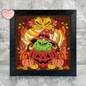 Halloween Shadow Box SVG, SVG für Cricut-Projekte, 3D Layered SVG, Weihnachten 3D Shadow Box svg, Papierschnitt Light Box 4