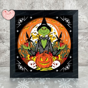 Halloween Shadow Box SVG, Svg For Cricut Projects, 3D Layered SVG, Christmas 3D Shadow Box Svg, Paper Cut Light Box 3