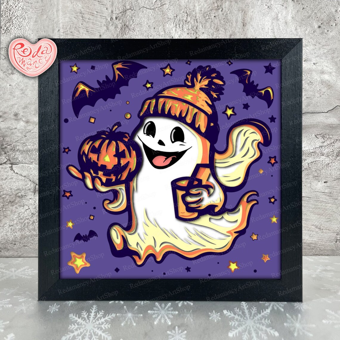 Boo Shadow Box SVG, Svg for Cricut Projects, 3D Layered SVG, Spooky Boo ...