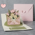 Flower Pop-up Card SVG, 3D Floral Card SVG for Cricut, 3D Rose Pop-up Card SVG, 3D Tulip svg, Paper Cut Greeting Card 2