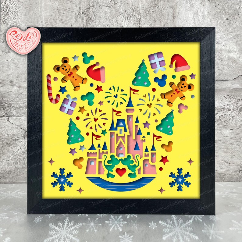 Christmas Land Shadow Box SVG, Svg for Cricut Projects, 3D Layered SVG