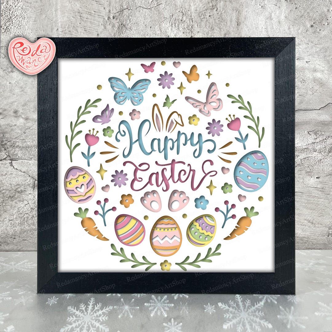 Easter Shadow Box SVG, Svg for Cricut Projects, 3D Layered SVG, Easter ...