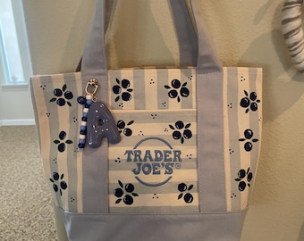 Trader Joe’s hand painted blueberry Mini Tote Bag - Personalized charm