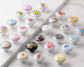 Ceramic Door Knobs: Children's Room Wardrobe Handle