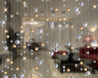 Crystal Glass Bead Curtain: Boho Wedding Backdrop Decor
