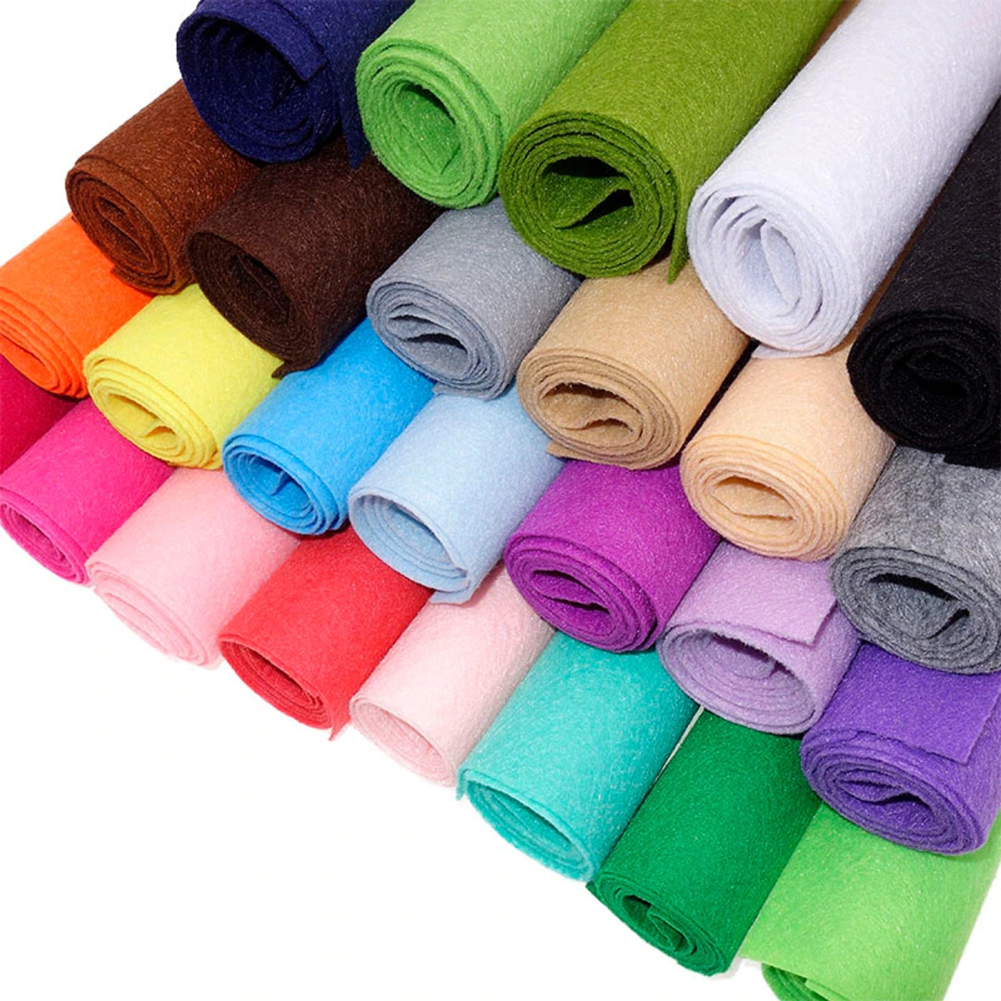 40pcs tissu polyester non tissé bricolage feutre tissu couture