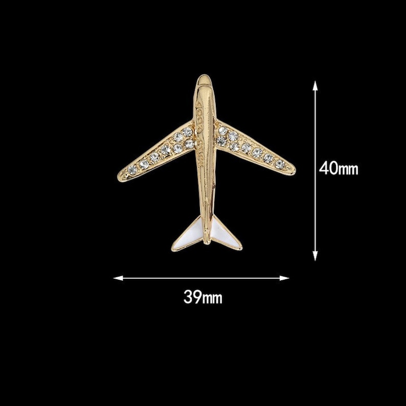 Crystal Airplane Brooch Pin Rhinestone Aircraft Lapel Pins and Etsy