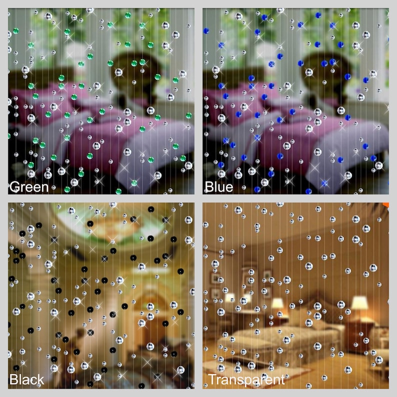 Fashion Crystal Glass Bead Curtain Indoor Home Decoration Etsy