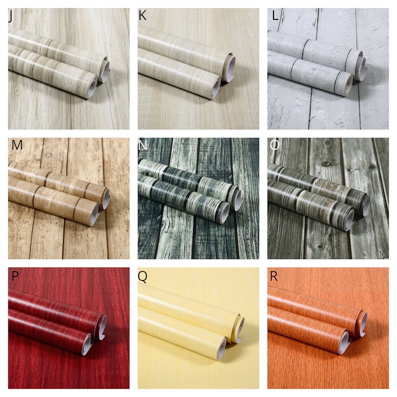 Self Adhesive Wood Grain Sticker Home Decor Furniture Etsy