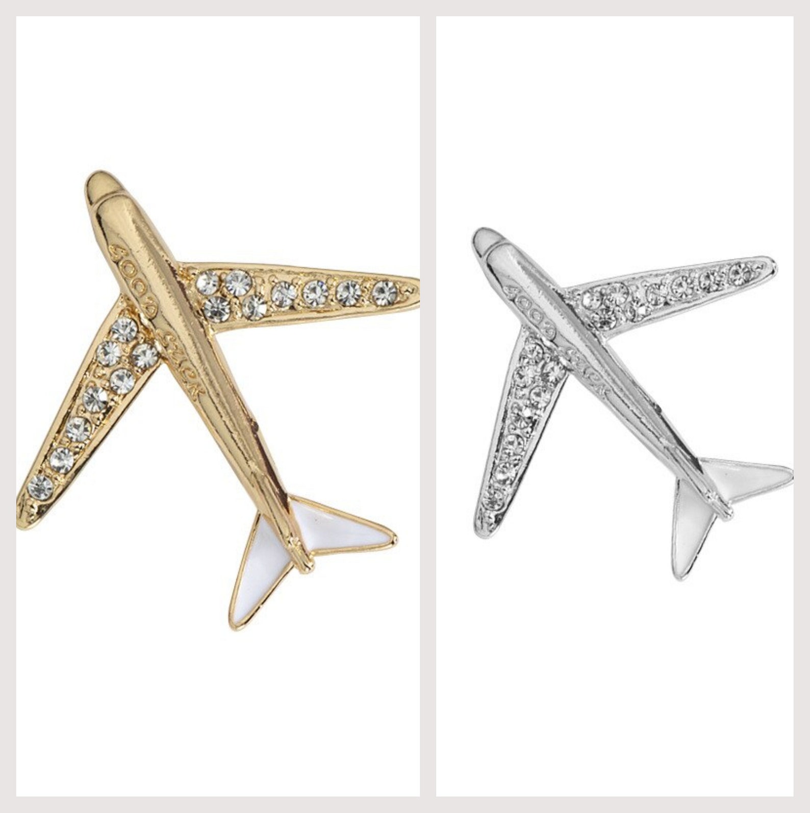 Crystal Airplane Brooch Pin Rhinestone Aircraft Lapel Pins and Etsy