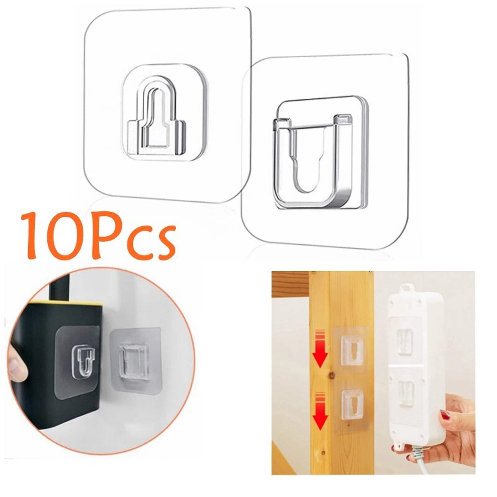 Double-sided Adhesive Wall Hooks Hanger Strong Transparent 