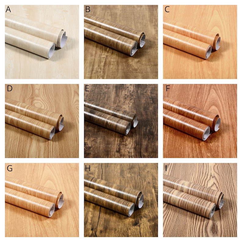 Self Adhesive Wood Grain Sticker Home Decor Furniture Etsy