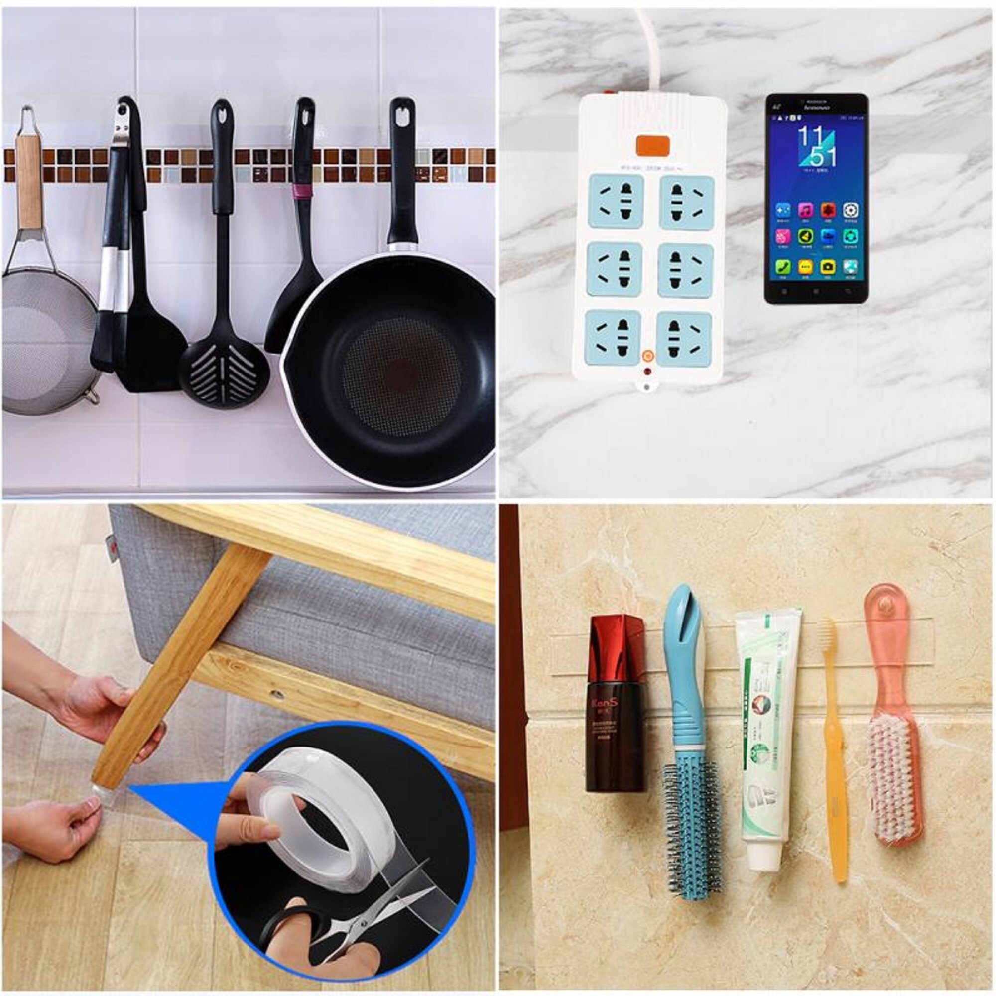 1/2/3/5M Super Strong Tape Photo Picture Frame Hooks On The Wall Hangers  Adhesive Double Sided Nano tape Stickers WaterProof