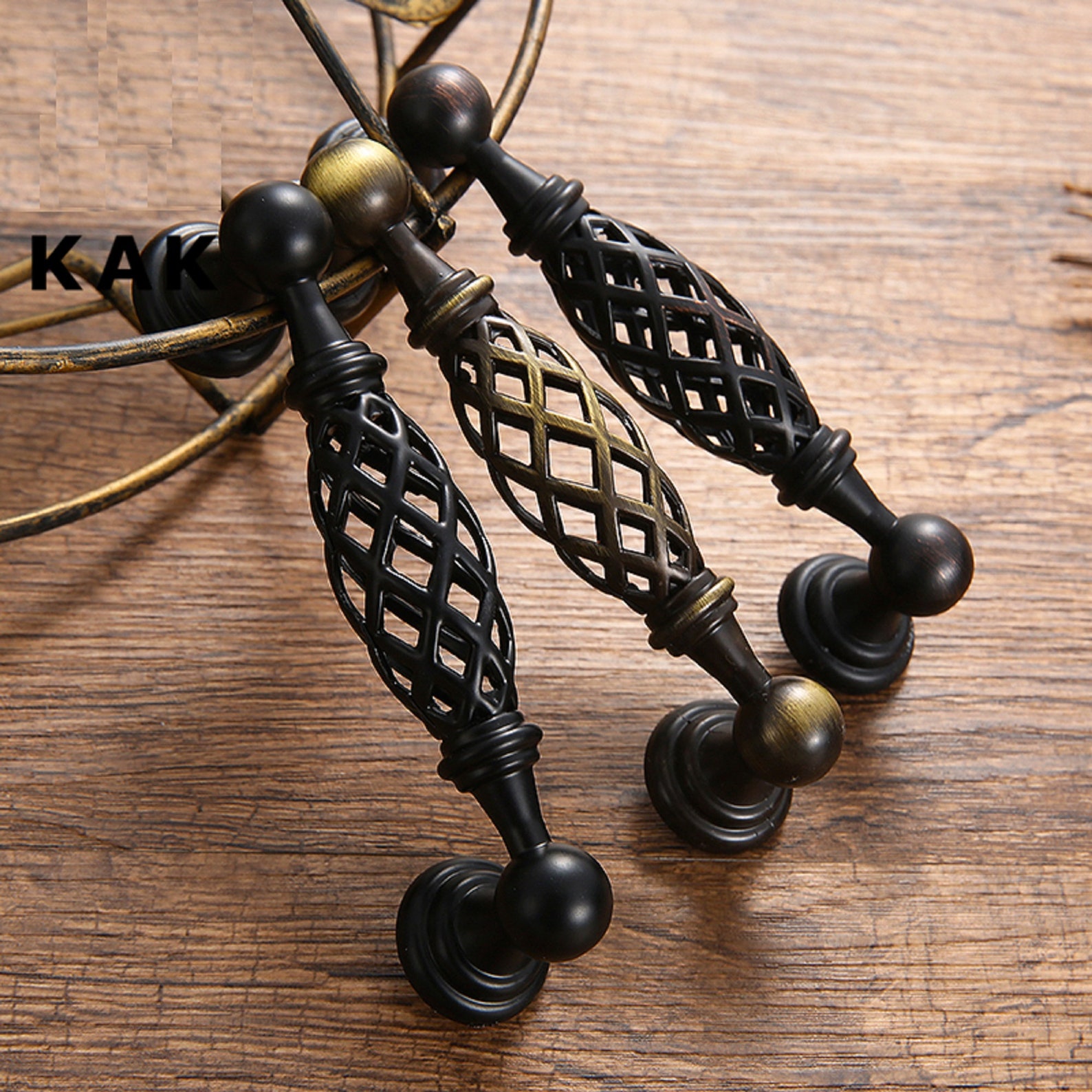 Bronze Vintage Antique Handles Hollow Out Birdcage Etsy